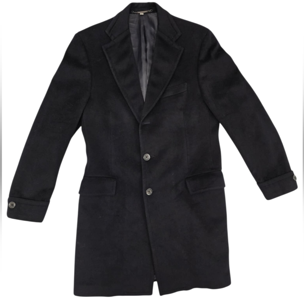 Burberry Wool & Cashmere Long Coat‎ Sz 50 R Made In Italy